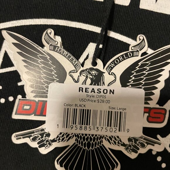 NWT Reason Diplomats Empire Classic Hip-Hop Rap Black T-Shirt L Large DIP05 - Picture 4 of 4